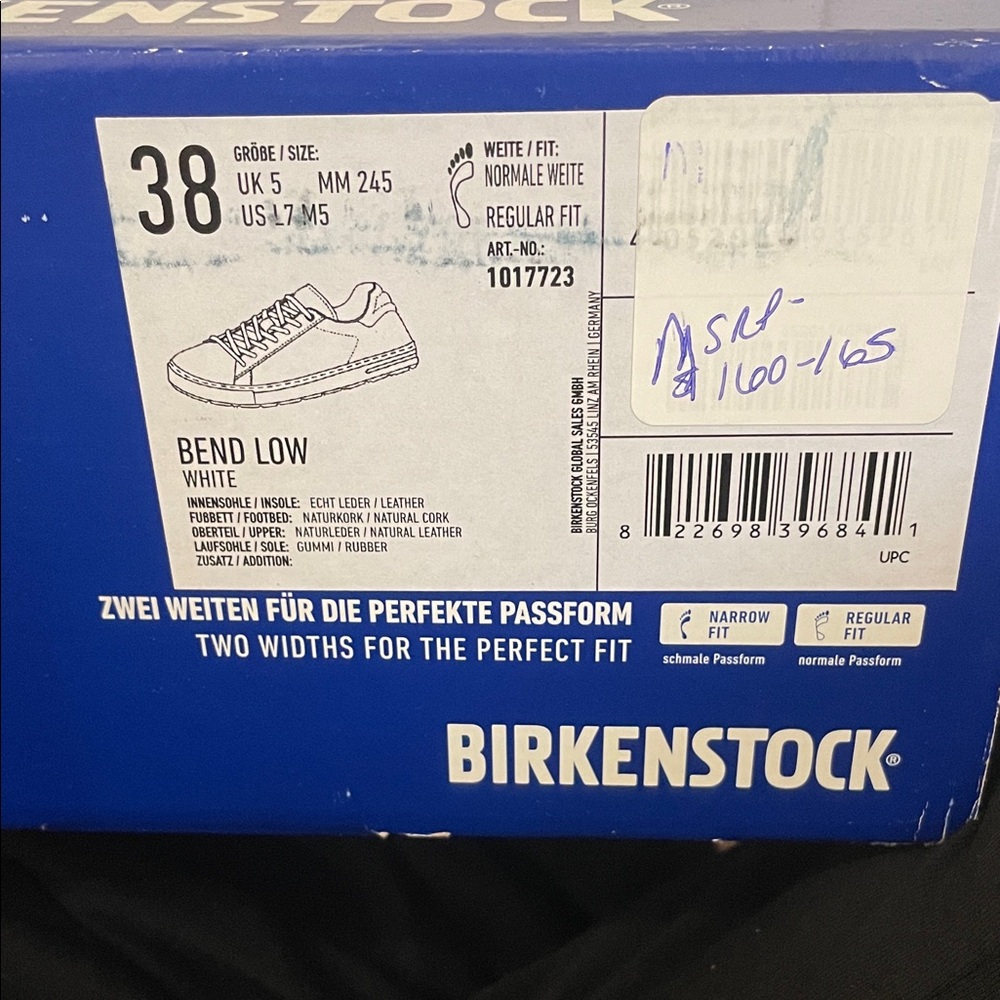 Birkenstock Women’s  White Leather Low-Top Sneakers Size 38 - Picture 11 of 11